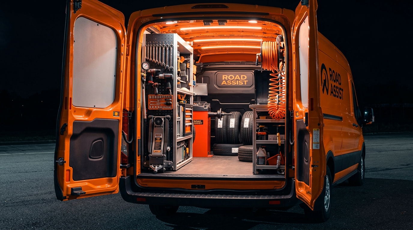 Van mobile service pneu