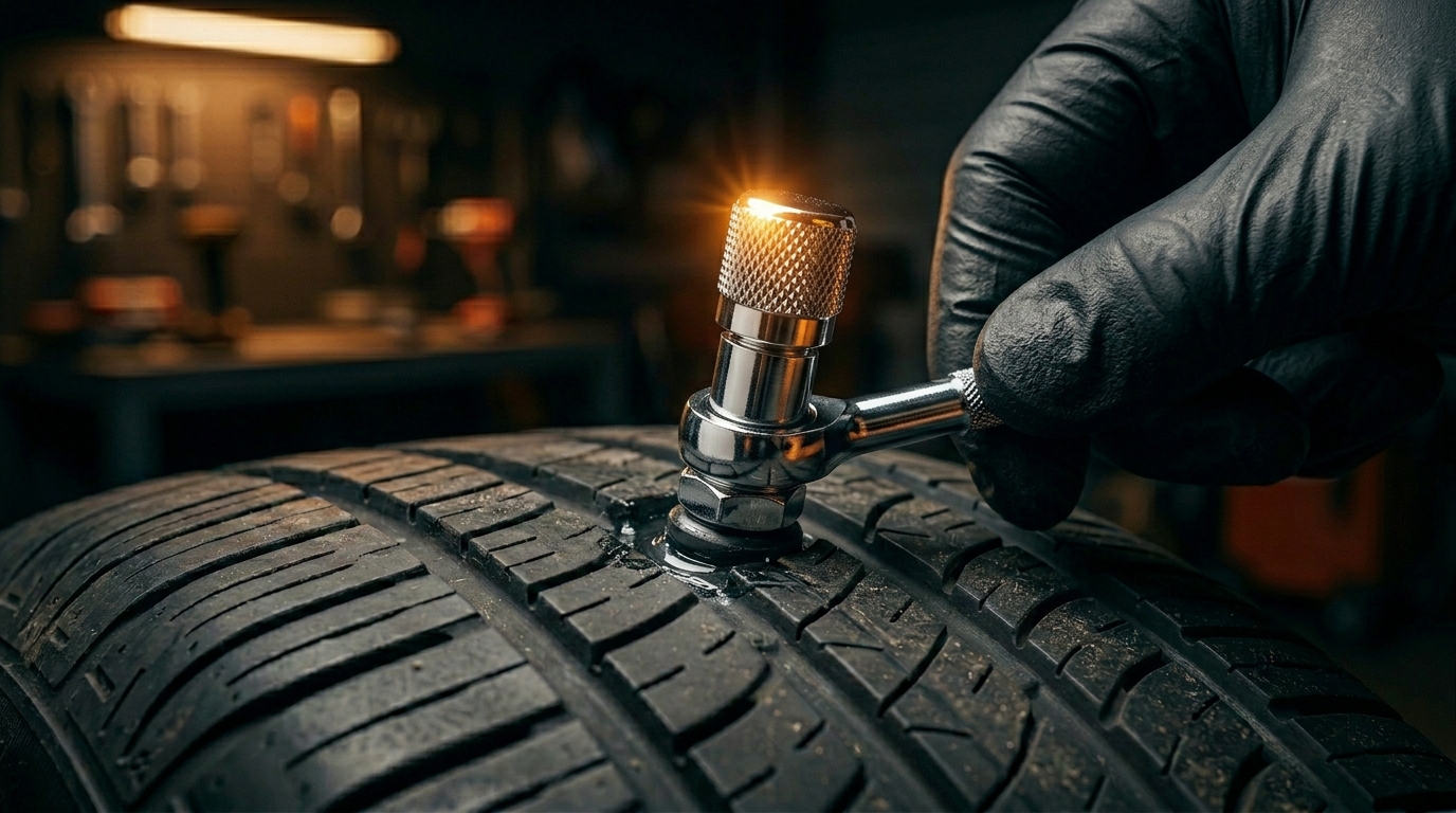 Valvage et serrage pneu